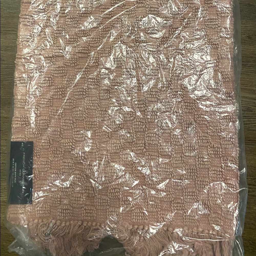 French Connection Blush Cotton Bath Rug - Picture 4 of 7